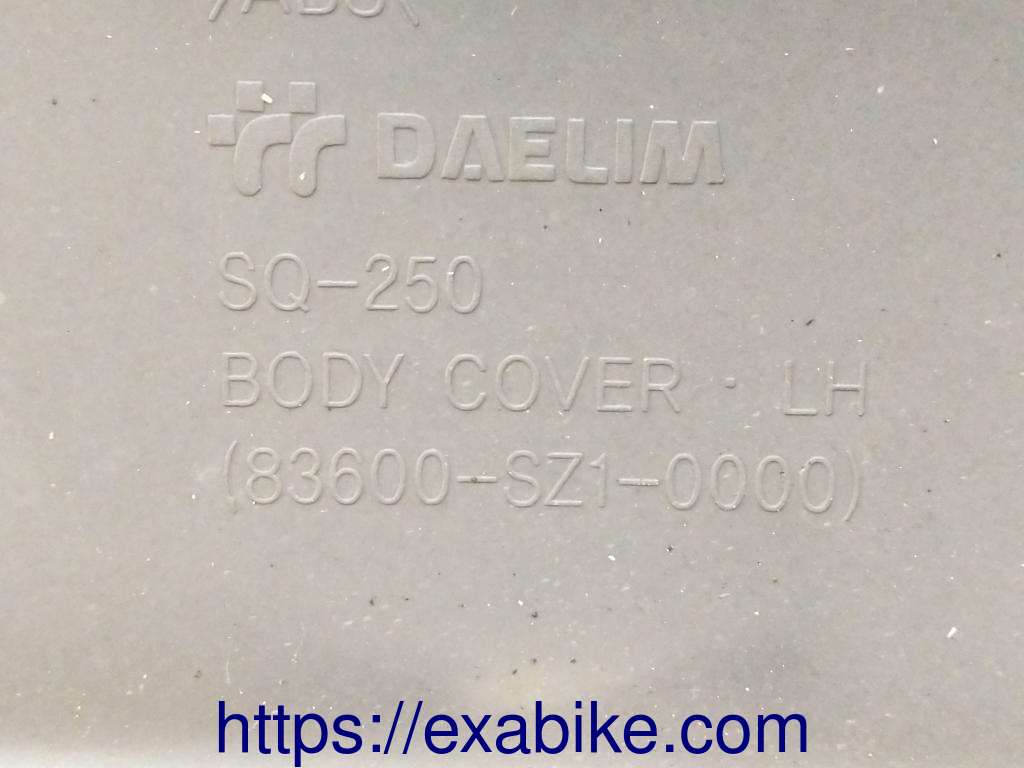 rear side fairing, left Daelim 125 S2 - photo 4