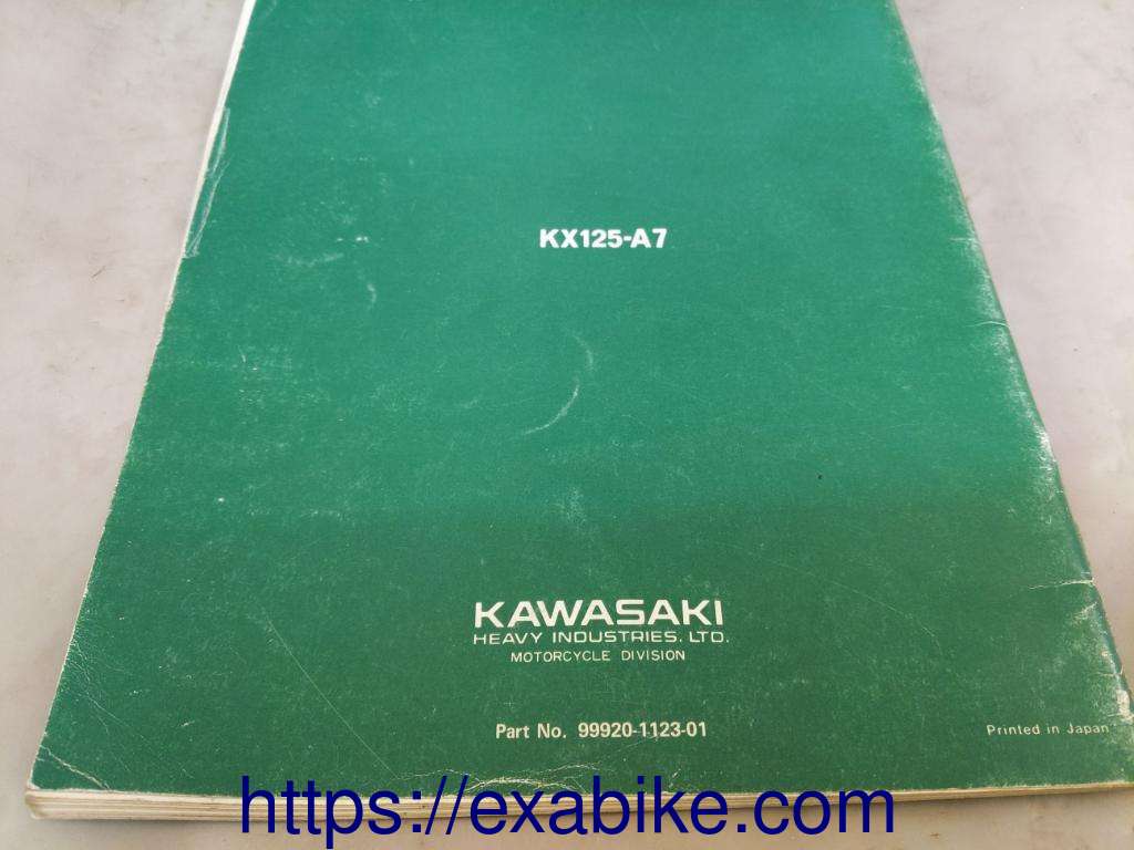 owner manual Kawasaki KX 125 - photo 2