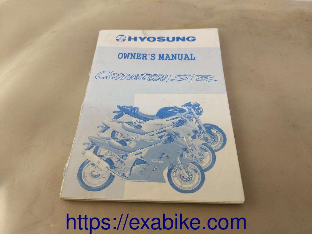 owner manual Hyosung 650 GTR - photo 1