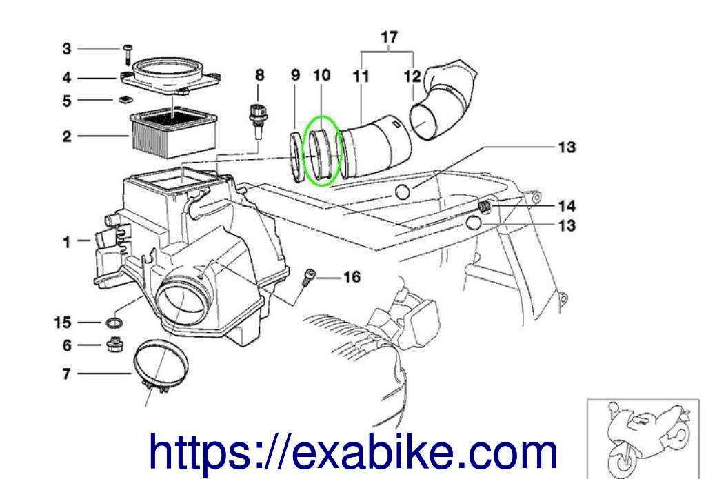 air cleaner case duct BMW R1100S - photo 2