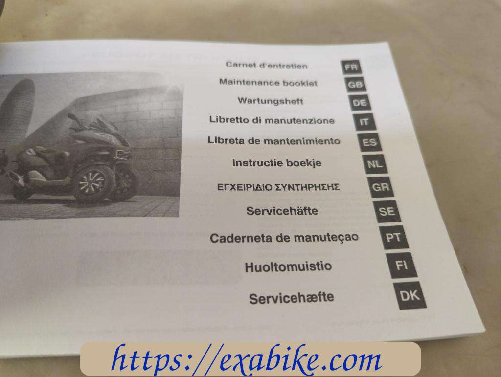 maintenance log Peugeot 400 Metropolis - photo 2