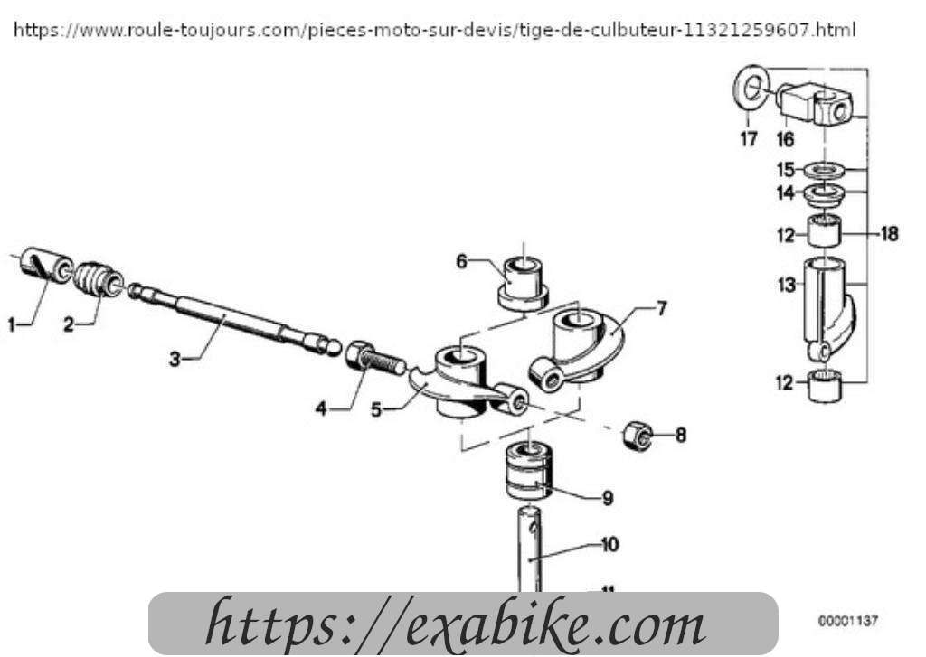 valve rocker spindle BMW R75 - photo 2
