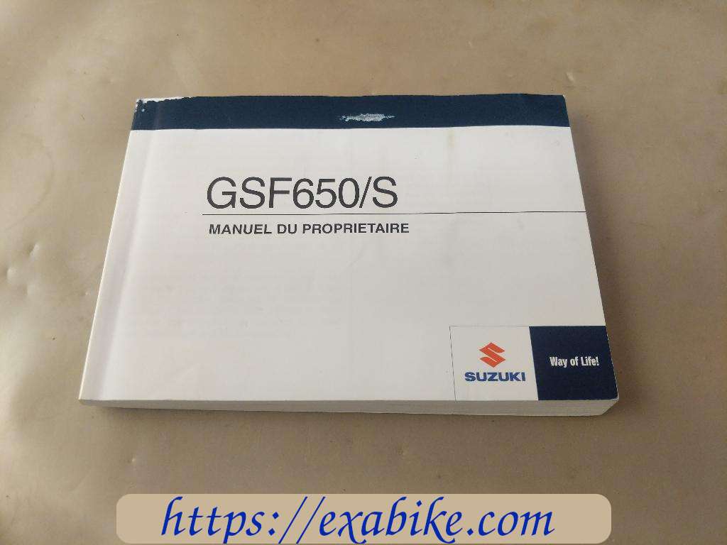 manuel du conducteur Suzuki GSF 650 Bandit - photo 1