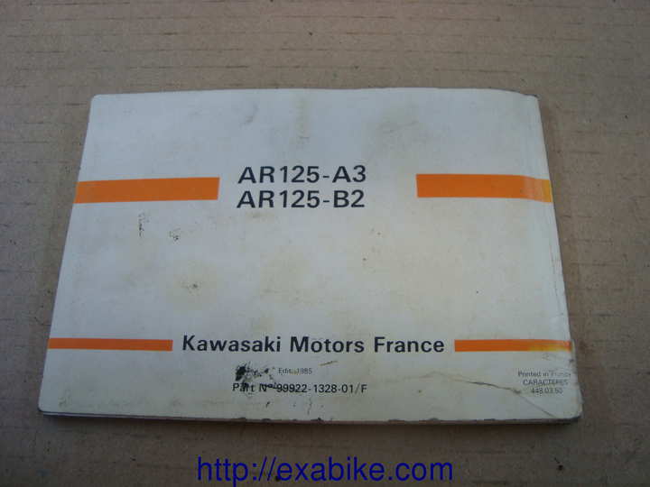 manuel du conducteur Kawasaki AR 125 - photo 2