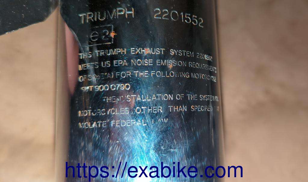 muffler, left Triumph T 100 Bonneville - photo 3